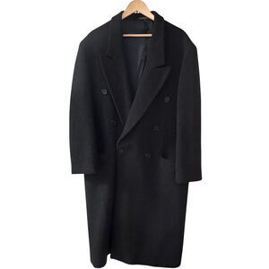 Vtg Christian Aujard Paris New York Wool Overcoat Double Breasted Yugoslavia L